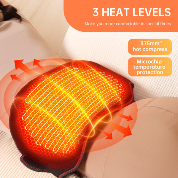 Fast Electric Heating Pad For Waist And Abdomen, Vibratory Massage Mode - Image 8