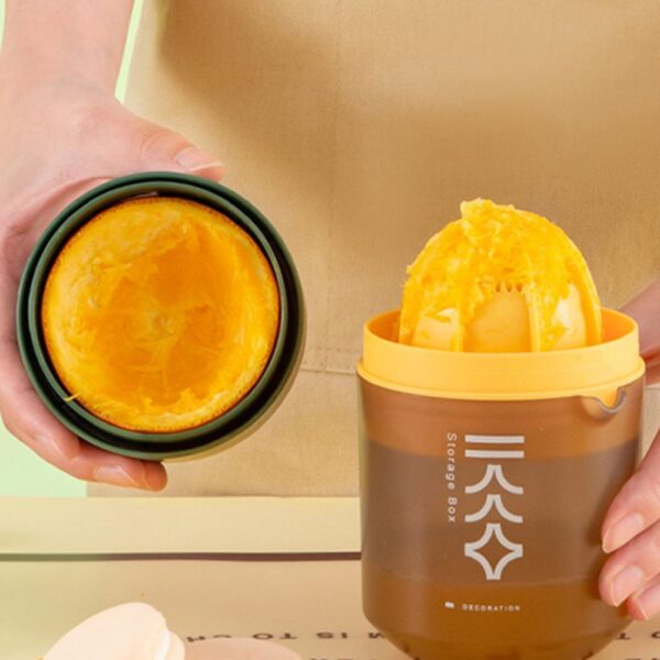 Mini Portable Manual Juicer Citrus Juicer Manual Lemon Squeezer Lime Orange Juicer Homemade DIY Fruit Orange Separating Juicer Fruit Separator Not Splash Semi-Transparent Non-electric Lemon Squeezer - Image 4