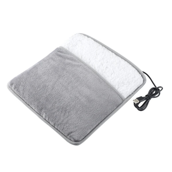 Winter Electric Foot Heating Pad USB Charging Soft Plush Washable Foot Warmer Heater Improve Sleeping Household Foot Warming Mat Electric Foot Warmer With Dual-Sided Heating Elements - Image 4