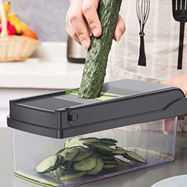 15 In 1 Vegetable Chopper, Salad Fruit Vegetable Food Chopper Slicer Peeler - Image 7