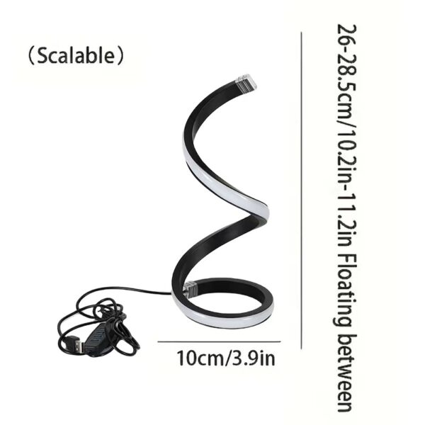 USB Plug In Creative Spiral LED Night Light Dimmable 3 Colors Adjustable For Living Room Office Desk Table Bedroom Bedside Decor - Image 8