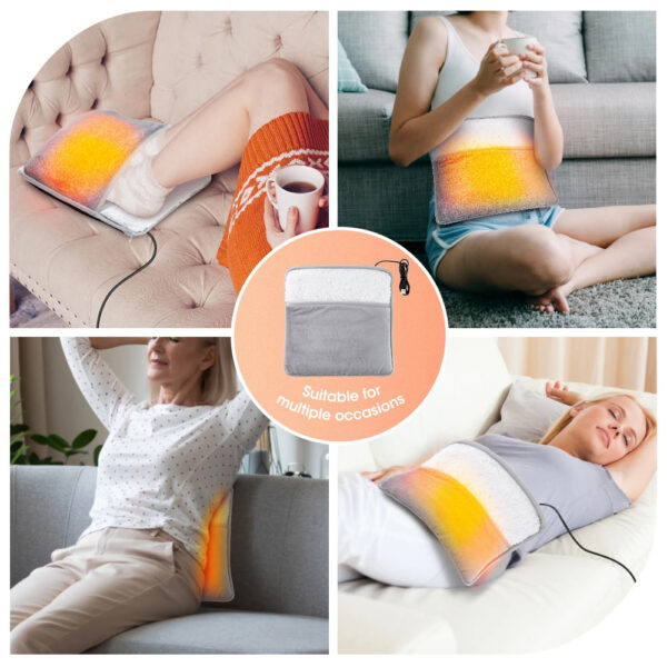 Winter Electric Foot Heating Pad USB Charging Soft Plush Washable Foot Warmer Heater Improve Sleeping Household Foot Warming Mat Electric Foot Warmer With Dual-Sided Heating Elements - Image 2