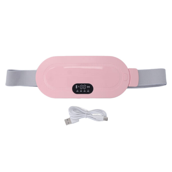 Menstrual Heating Pad USB Charging Electric Cordless Adjusted Portable Belt Heat Pad for Cramp Pink - Image 4