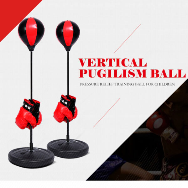 Adjustable Height Kids Punching Ball Bag Speed Boxing Sports Set Fighting Game With Gloves - Image 6
