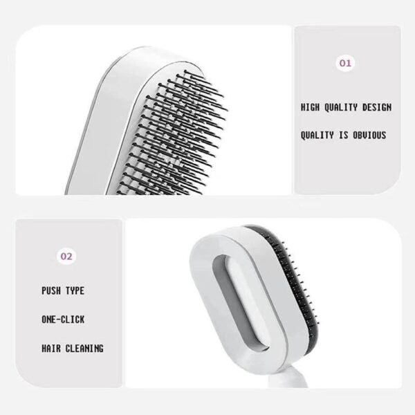 Comb Self-Cleaning Hair Brush, 3D Air CushionMassage Brush Air Bag Massage - Image 9
