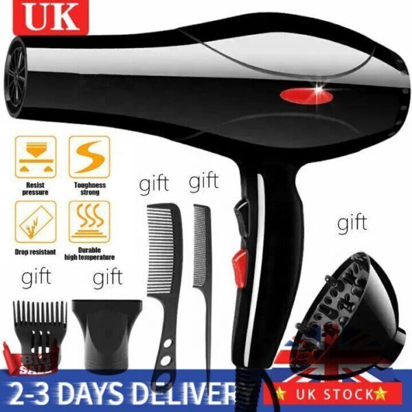 2200W Professional Style Hair Dryer Nozzle Concentrator Blower Pro Salon Heat UK - Image 4