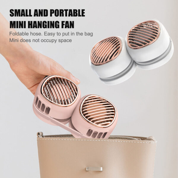Portable Hanging Neck Fan 5 Speed Wearable Personal Fan Air Cooler Rechargeable - Image 5