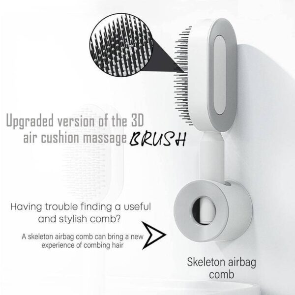 Comb Self-Cleaning Hair Brush, 3D Air CushionMassage Brush Air Bag Massage - Image 3
