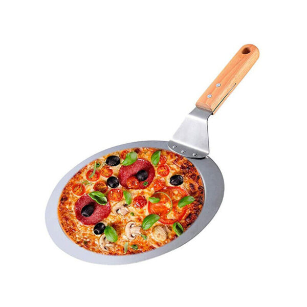 12Inch Stainless Steel Pizza Paddle Peel Bakers BBQ Oven Tray Wooden Handle UK - Image 5