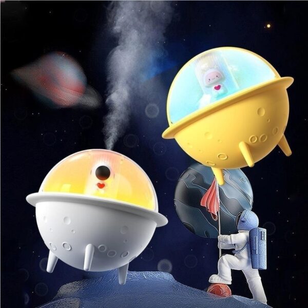 Astronaut Humidifier For Bedroom Mini Air Humidifier Space Planet Air Humidifier USB Electric Ultrasonic Cool Water Mist Aroma Diffuser With LED Light For Home Room Mini Humidifier - Image 6