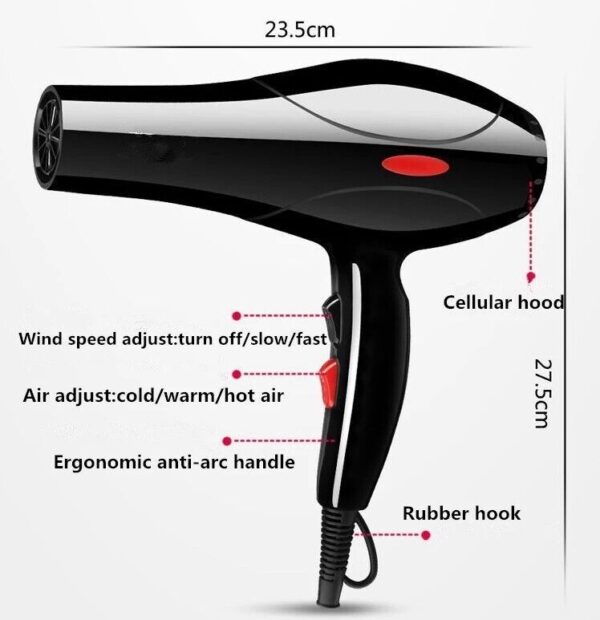 2200W Professional Style Hair Dryer Nozzle Concentrator Blower Pro Salon Heat UK - Image 2