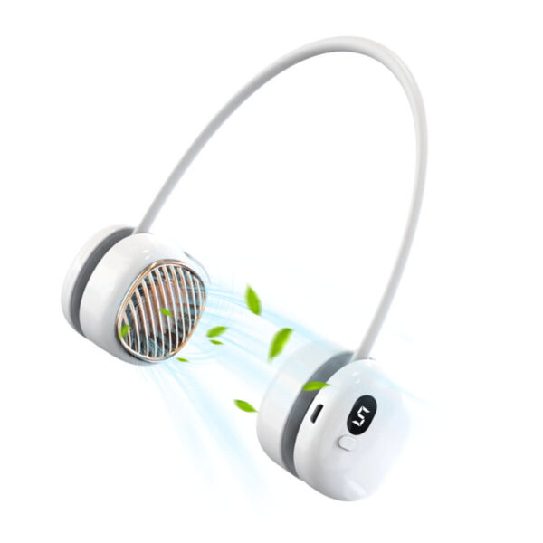 Portable Hanging Neck Fan 5 Speed Wearable Personal Fan Air Cooler Rechargeable - Image 2