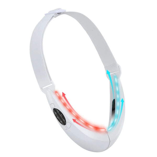 Facial V Lifting Vibration Massager LED Photon Therapy Facial Lifting Device Double Chin V Face Shaped Cheek Lift Belt Machine - Image 4