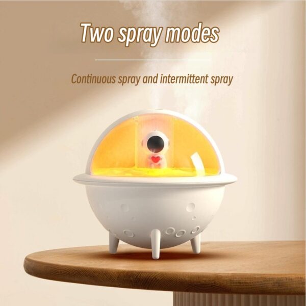 Astronaut Humidifier For Bedroom Mini Air Humidifier Space Planet Air Humidifier USB Electric Ultrasonic Cool Water Mist Aroma Diffuser With LED Light For Home Room Mini Humidifier - Image 2