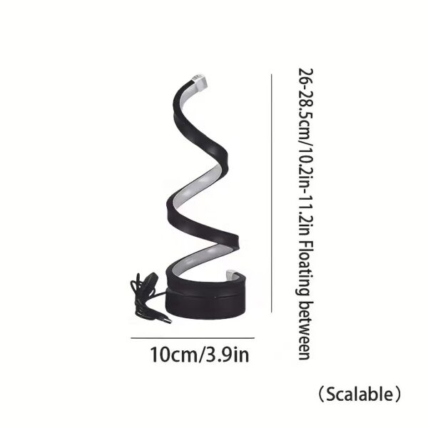 USB Plug In Creative Spiral LED Night Light Dimmable 3 Colors Adjustable For Living Room Office Desk Table Bedroom Bedside Decor - Image 3