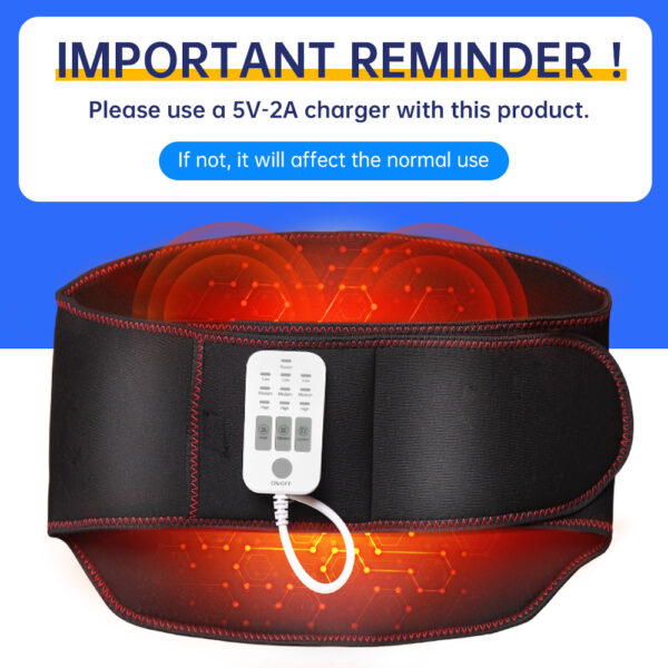 Fast Electric Heating Pad For Waist And Abdomen, Vibratory Massage Mode - Image 5