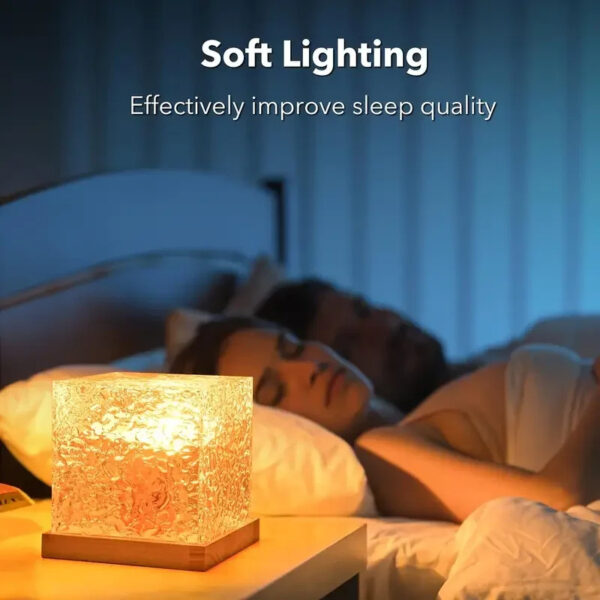 16 Color USB Charging Dynamic Rotating Water Wave Projector Night Glow Flame Crystal Light Living Room Bedroom Decor - Image 6