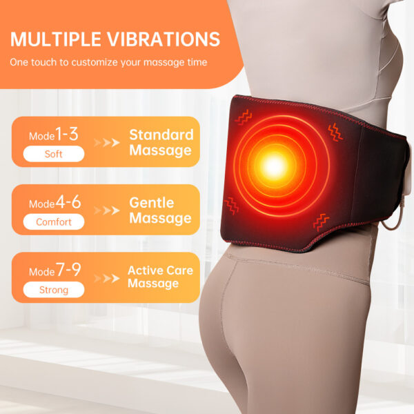 Fast Electric Heating Pad For Waist And Abdomen, Vibratory Massage Mode - Image 4