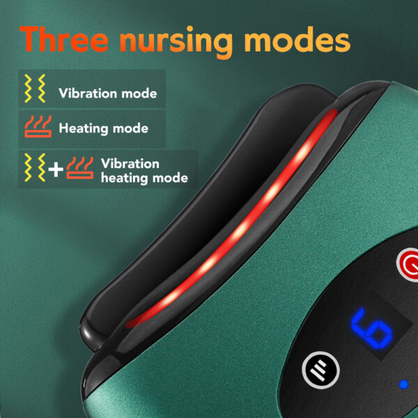 Eletric Bianstone Gua Sha Board Tools Hot Compress Heating Vibration Back Facial Massager Meridian Lymphatic Drainage Scraping Heating Vibration Scraping Neck Face Skin Lifting Removal Wrinkle Tool - Image 8