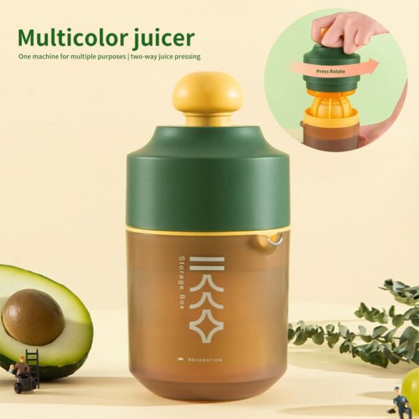 Mini Portable Manual Juicer Citrus Juicer Manual Lemon Squeezer Lime Orange Juicer Homemade DIY Fruit Orange Separating Juicer Fruit Separator Not Splash Semi-Transparent Non-electric Lemon Squeezer - Image 7