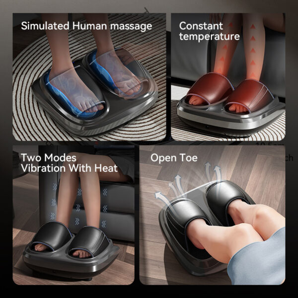 Hot Foot Massager Air Compression Foot Massager Deep Kneading Roll Precise Massage And Heating Function - Image 4