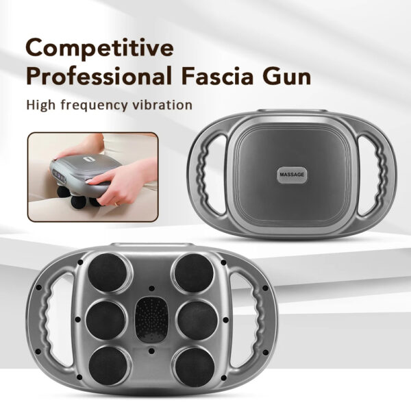 6 Heads Fascia Gun Full Body Massage High-frequency Vibration Deep Massage Device For Shoulder Waist Back Leg Body Muscle Relax - Image 5