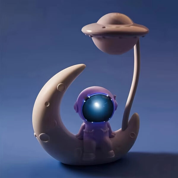 Creative Moon Astronaut Nightlight, LED Small Desk Lamp For Bedroom Decoration, Christmas Gift Modern Desk Lamp For Bedroom Decor, Ideal Christmas Gift - Image 3