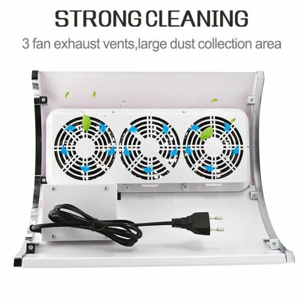 3 Fans Vacuum Cleaner Manicure Dust Collector Nail Dryer Suction Machine - Image 7
