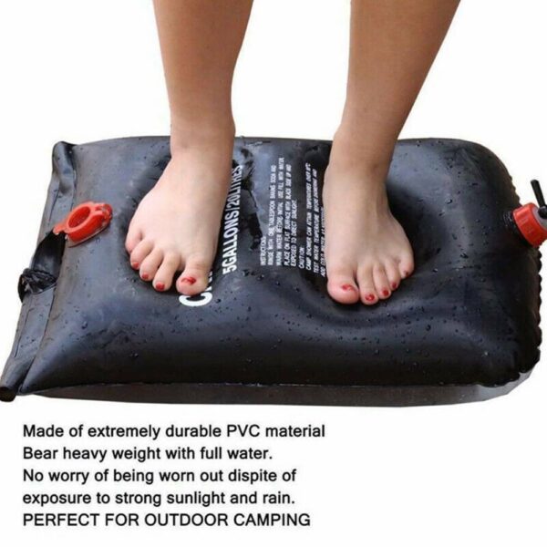 20L Camping Shower Portable Compact Solar Sun Heating Bath Bag Outdoor Travel - Image 8