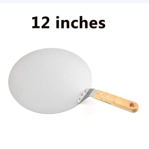 12Inch Stainless Steel Pizza Paddle Peel Bakers BBQ Oven Tray Wooden Handle UK - Image 6