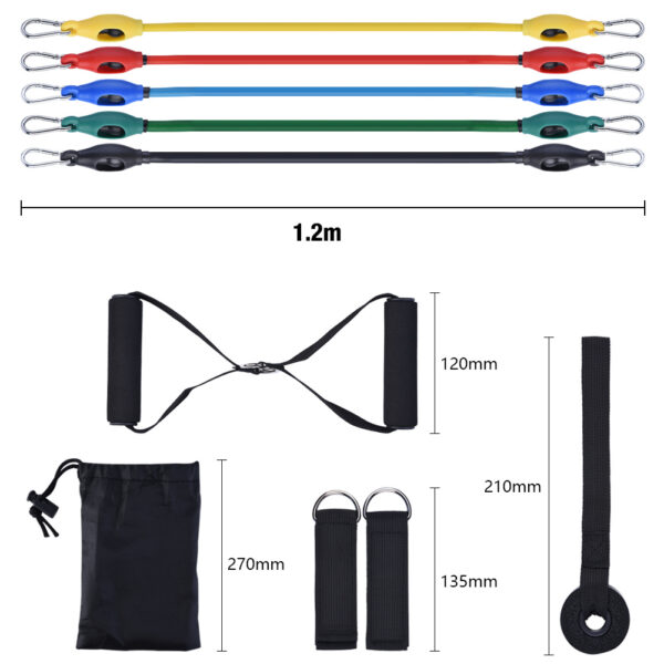 Resistant Band Set, 10pcs Anti Snap Exercise Tubes and Latex Bands for Fitness Training - Image 6