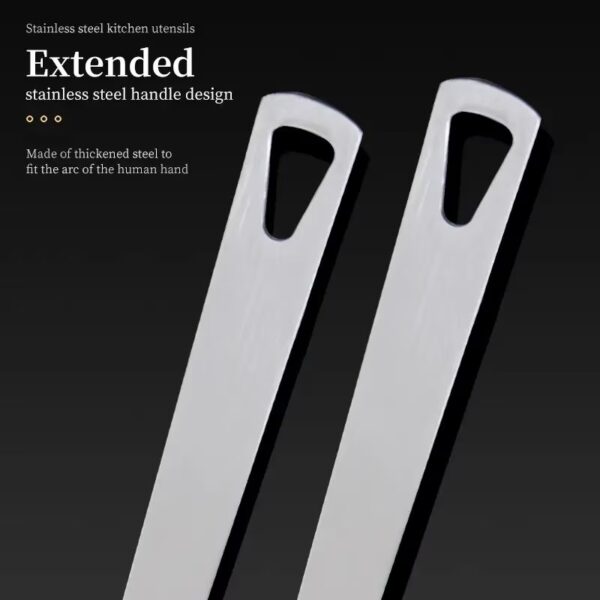 Cooking Utensil Set Premium 5 Piece Kitchen Utensil Set - Stainless Steel Handle And Nylon Faucet, Non-Stick, Heat Resistant, For Home, Kitchen Gift - Image 3